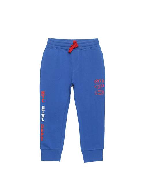 blue cotton joggers trouser - 17227788 - Standard Image - 0