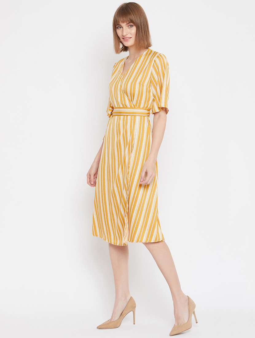 tie front striped dress - 17228285 - Standard Image - 1