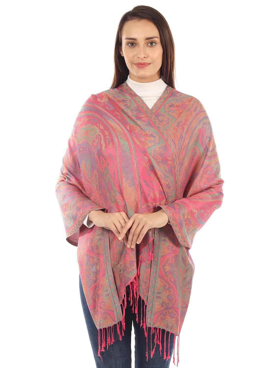 pink silk blend stole - 17229360 -  Zoom Image - 0