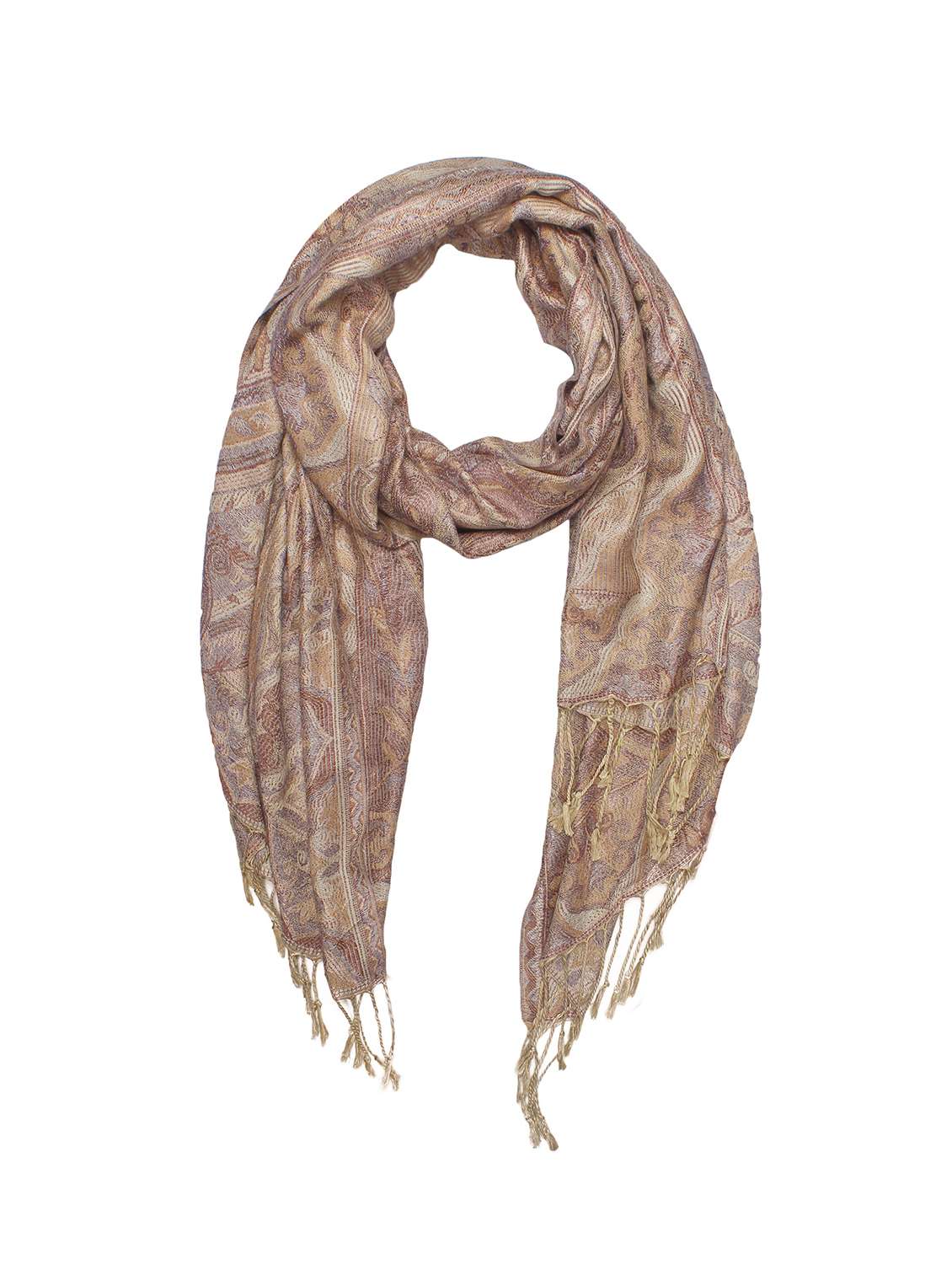 brown silk blend stole - 17229366 -  Standard Image - 4
