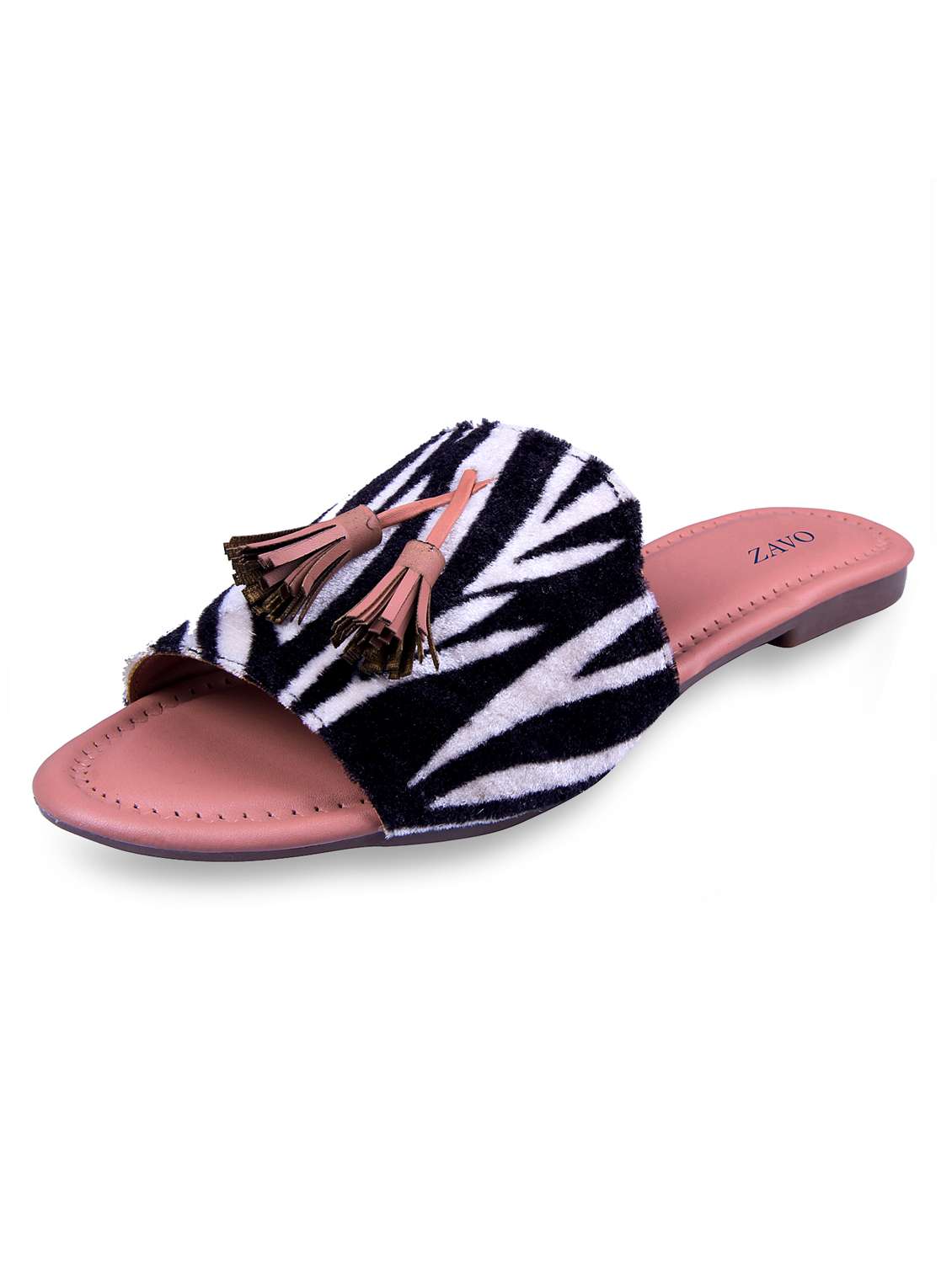 pink suede slip on sandals