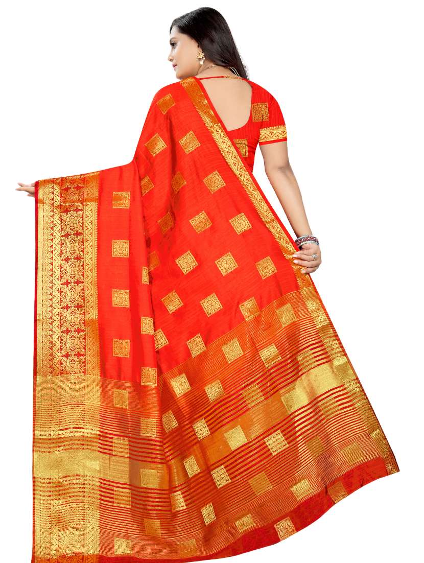 self design printed saree with blouse - 17229659 -  Standard Image - 1