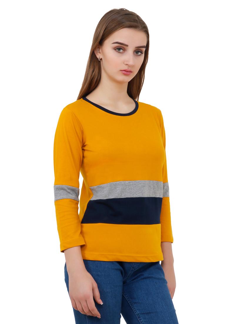 round neck color block tee  - 17229788 -  Standard Image - 1