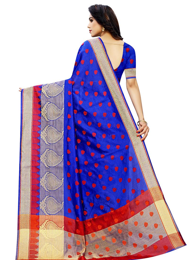 self design banarasi saree - 17230078 - Standard Image - 1