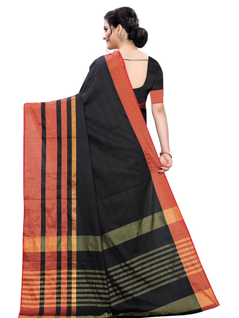 striped woven saree with blouse - 17230086 -  Standard Image - 1