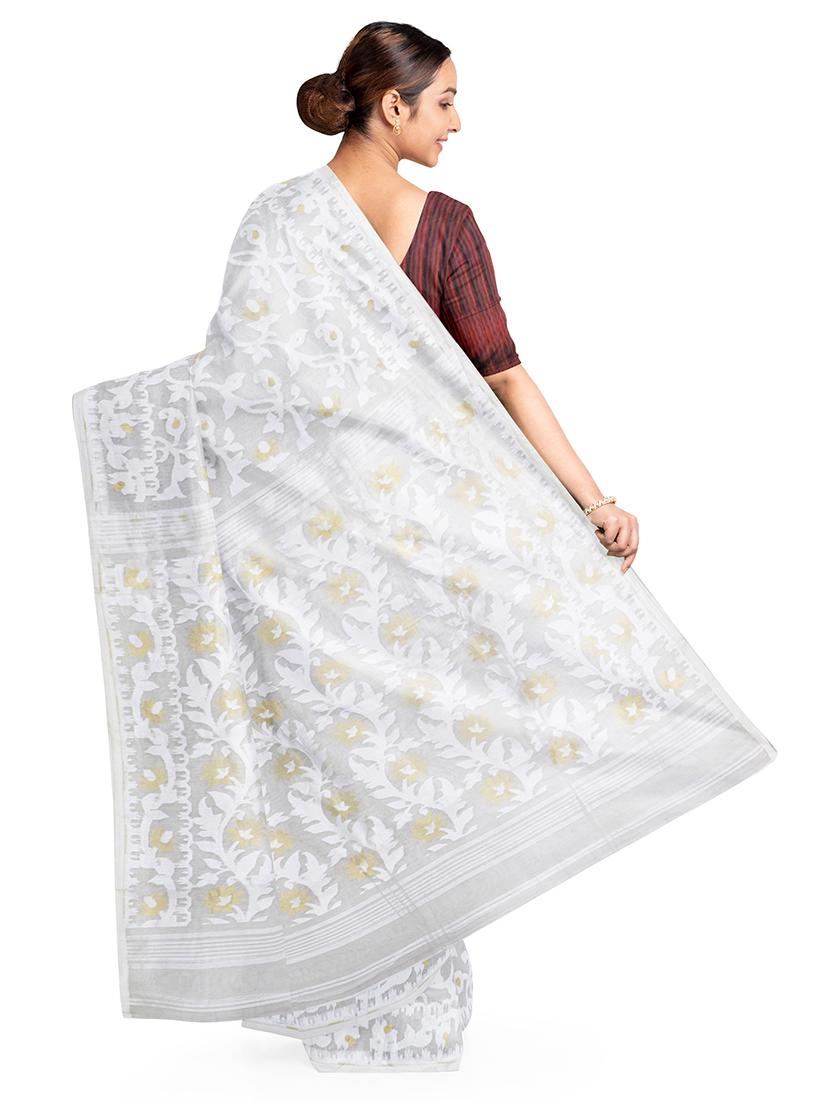 self design jamdani saree - 17230557 -  Standard Image - 1