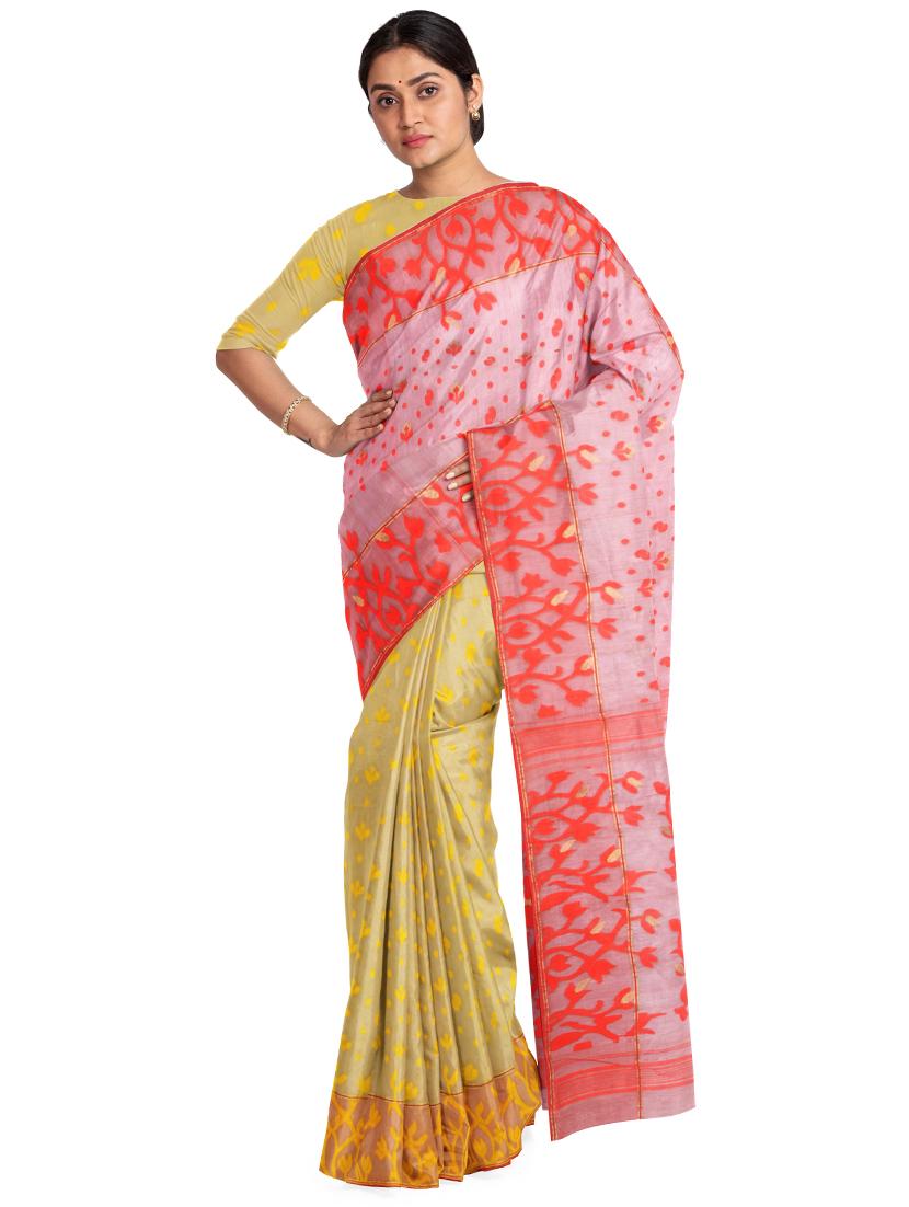 women's self design pink colored saree - 17231333 - Zoom Image - 0