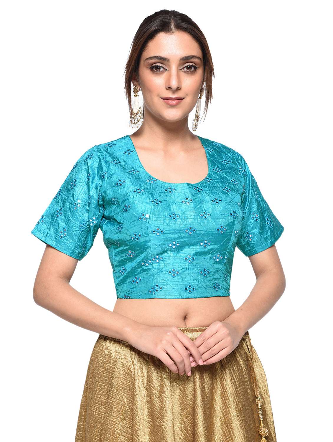 mirror work blouse