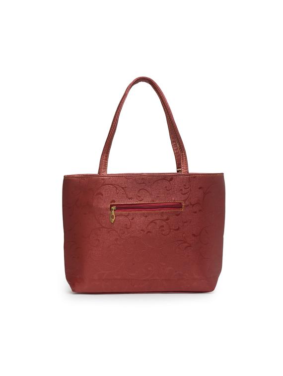maroon leatherette (pu) handbag - 17231997 - Standard Image - 1