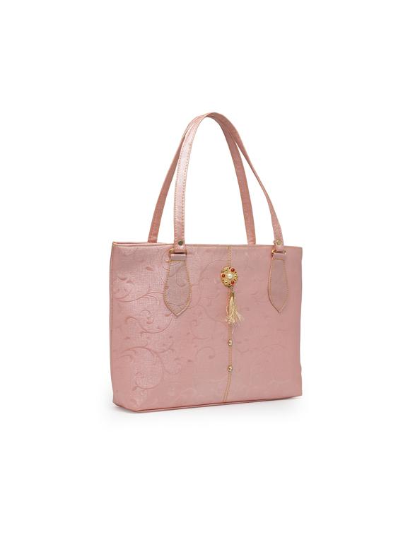 pink leatherette (pu) handbag - 17231998 - Standard Image - 4