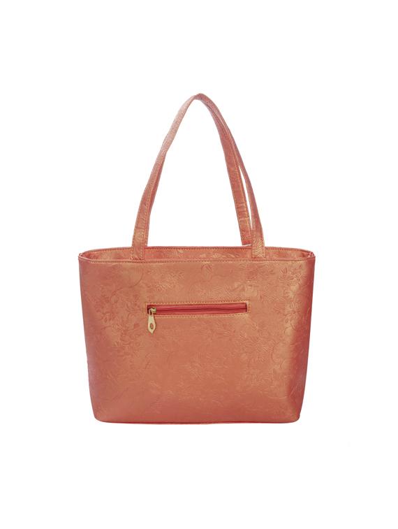 orange leatherette (pu) handbag - 17232004 - Standard Image - 1