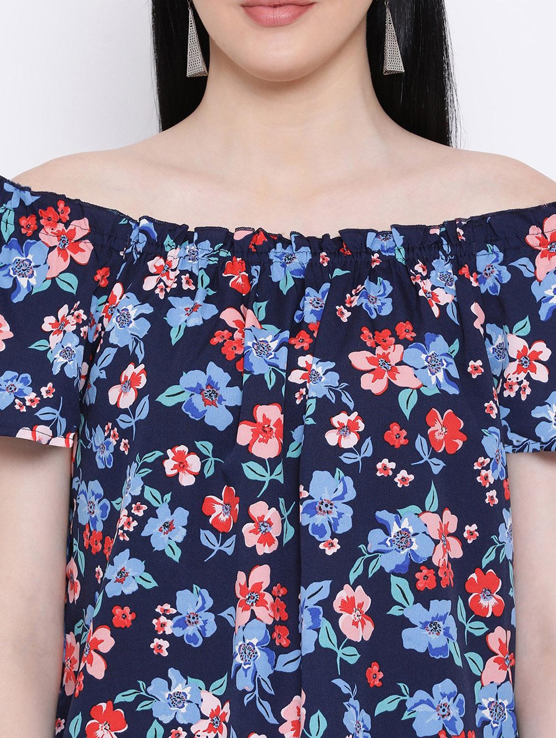 off shoulder floral top - 17233090 - Standard Image - 4