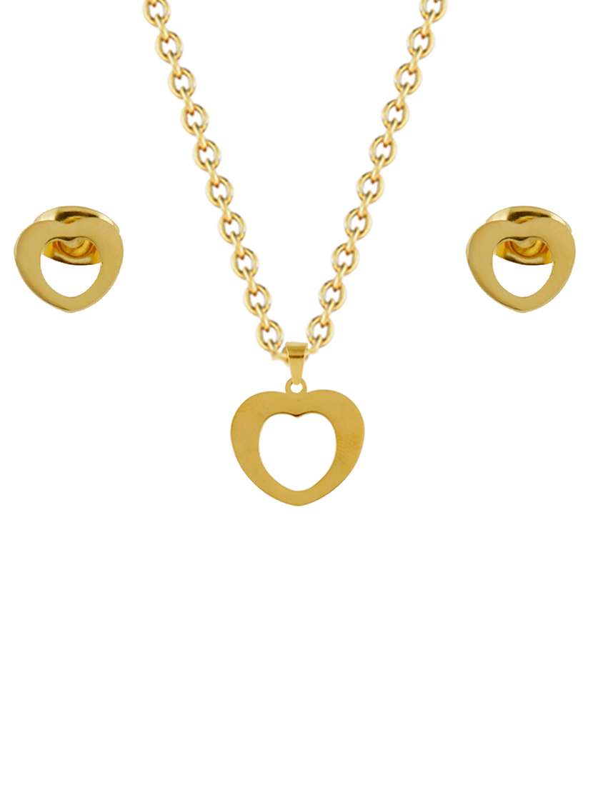 gold metal pendants and earring - 17233215 -  Standard Image - 1