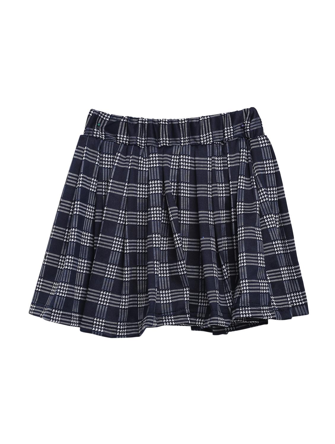 blue rayon flared skirt - 17234123 - Standard Image - 1