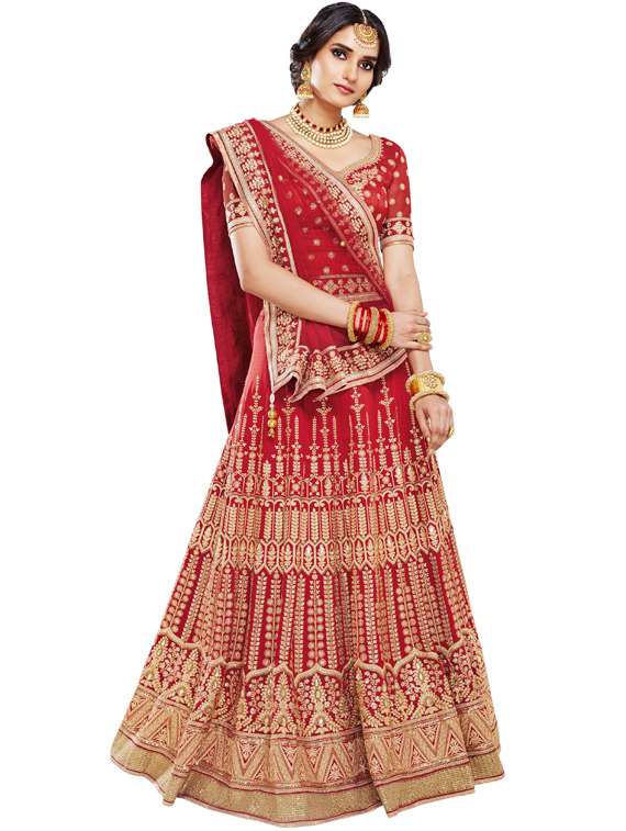 embroidered flared lehenga saree 