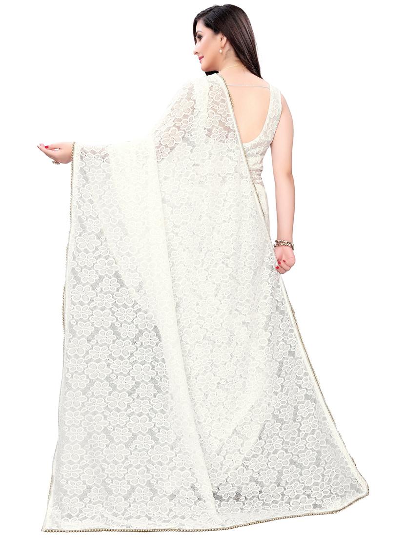 solid plain saree with blouse - 17235862 - Standard Image - 1