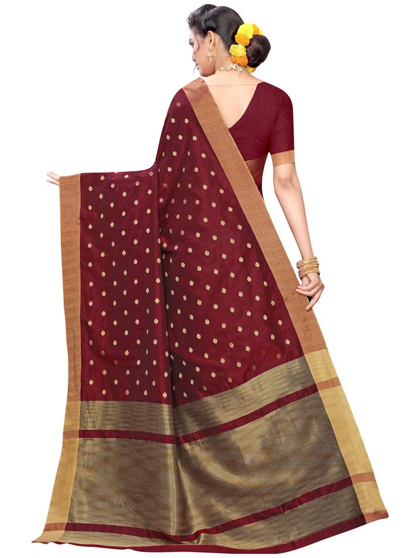 self design kanjivaram saree with blouse - 17235876 -  Standard Image - 1
