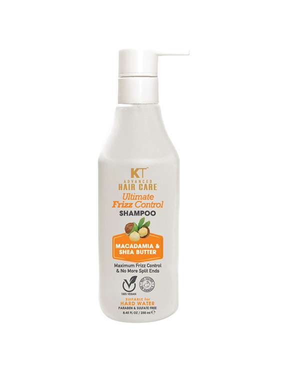kt advanced hair care ultimate frizz control shampoo,  250 ml