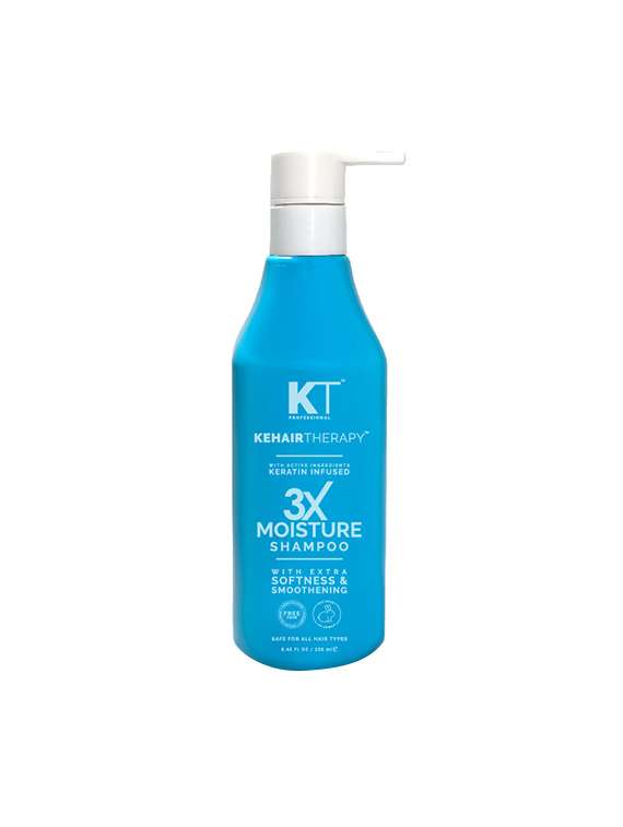 kt professional kehairtherapy with active ingredients keratin infused 3x moisture sulfate free keratin shampoo - 250 ml