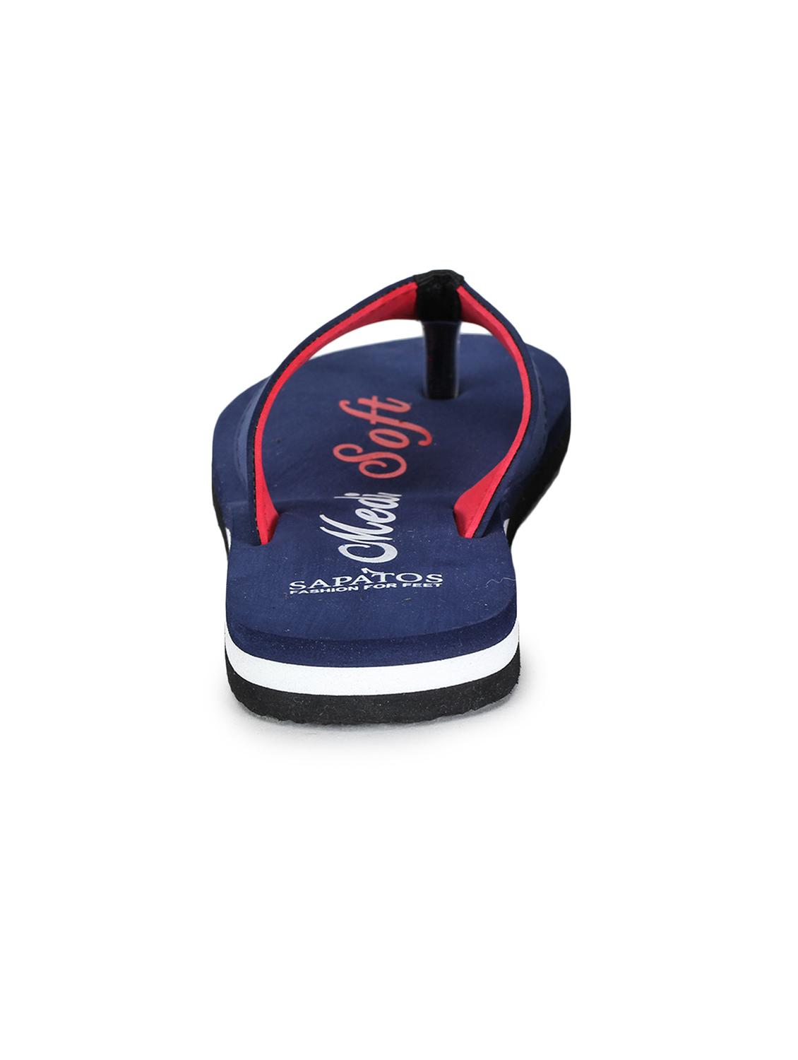 navy toe separator flip flops - 17238423 - Standard Image - 4