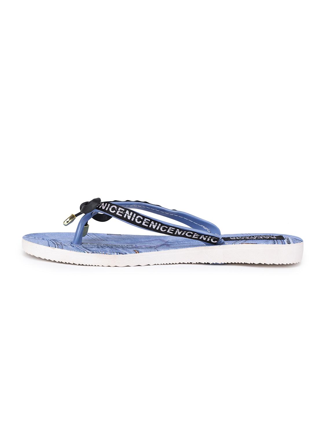 blue toe separator flip flops - 17238434 -  Standard Image - 1