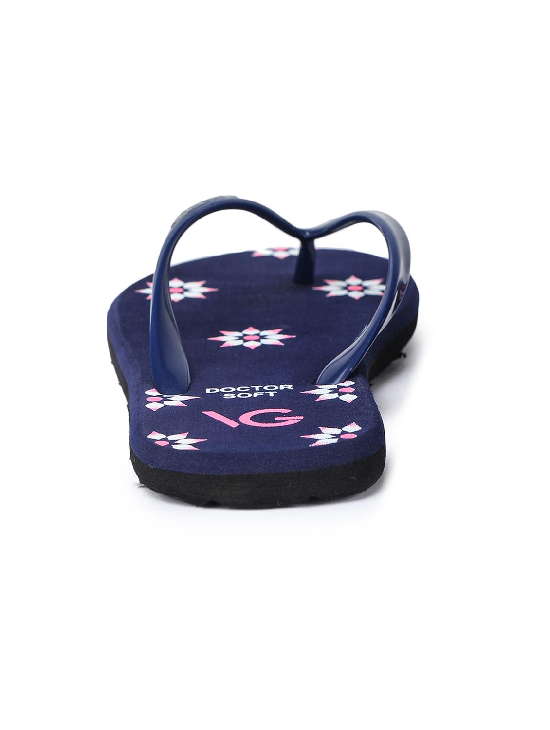 navy synthetic slippers flip flops - 17238448 - Standard Image - 4