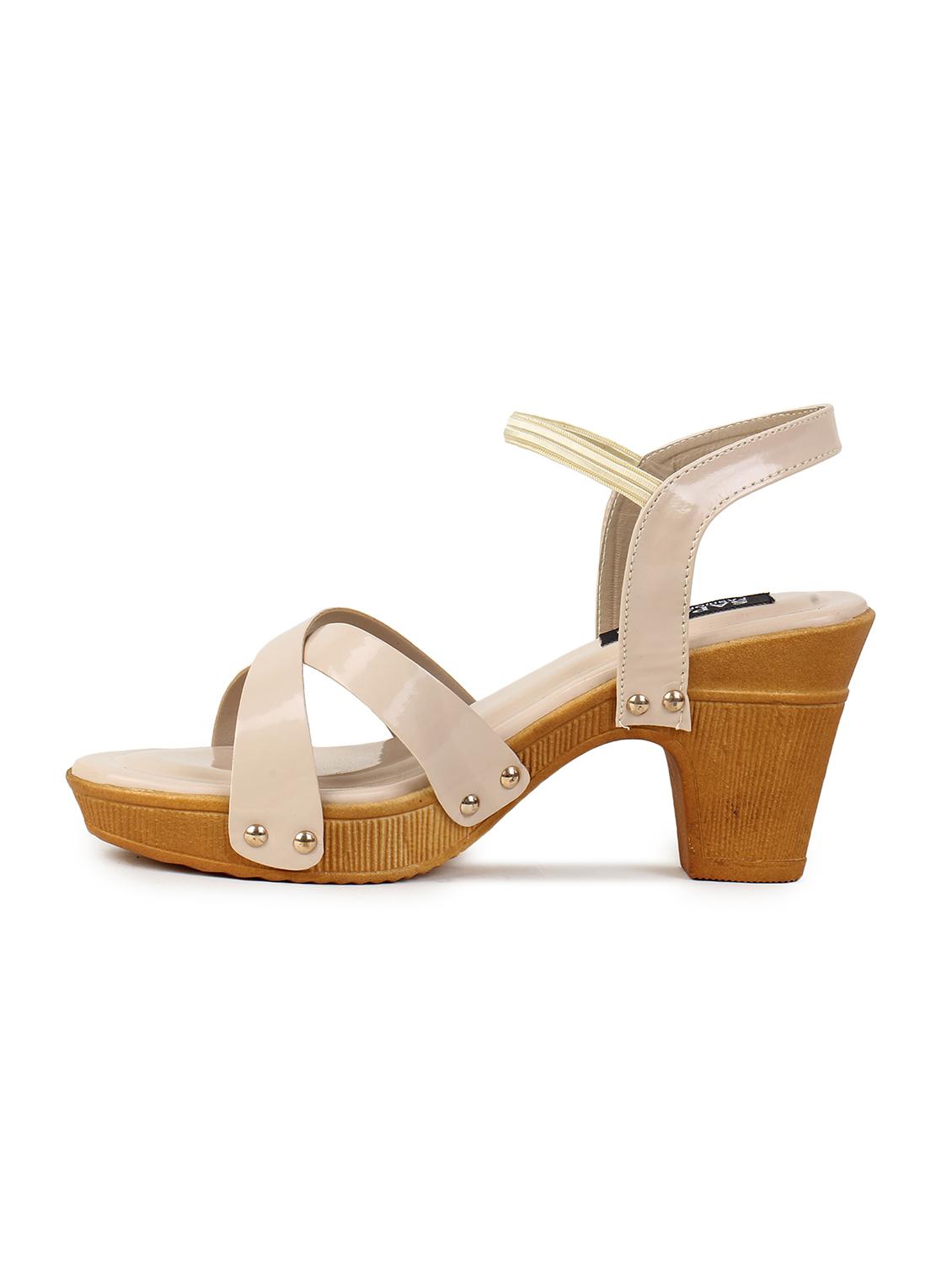 beige synthetic slip on sandals - 17238480 - Standard Image - 1