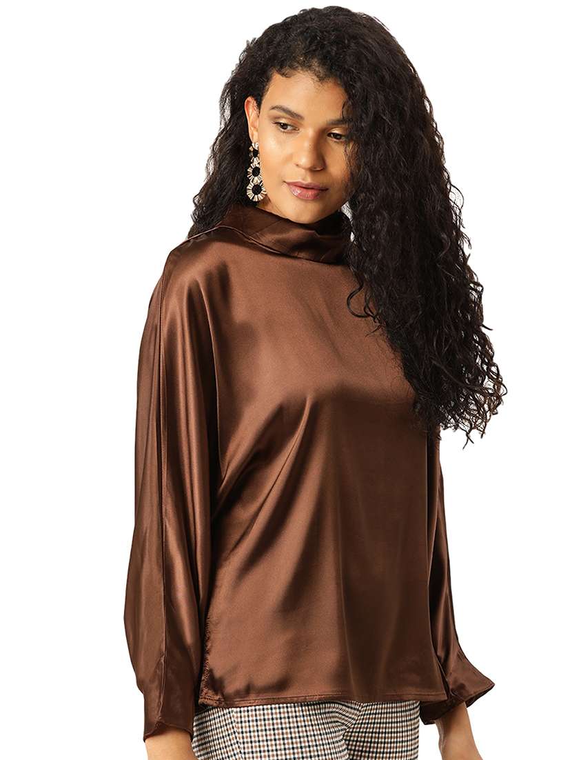 women's straight mock neck top - 17238778 -  Standard Image - 1