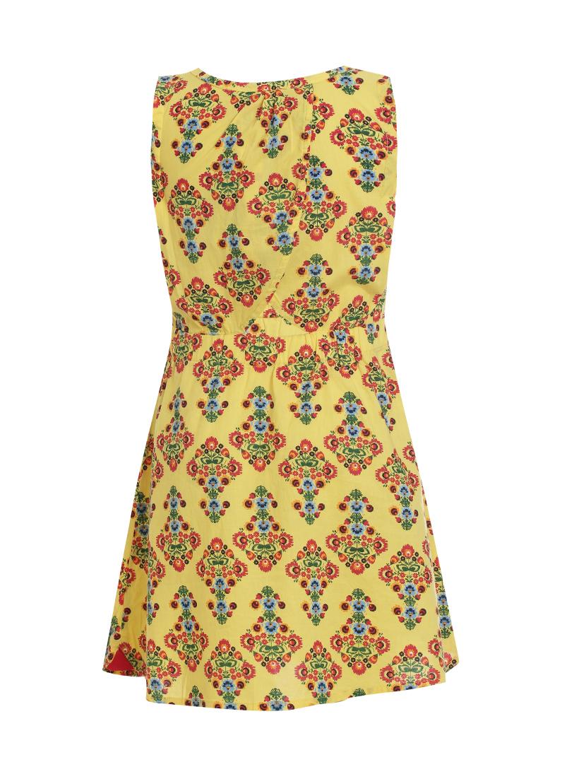 yellow rayon frock - 17239408 - Standard Image - 1