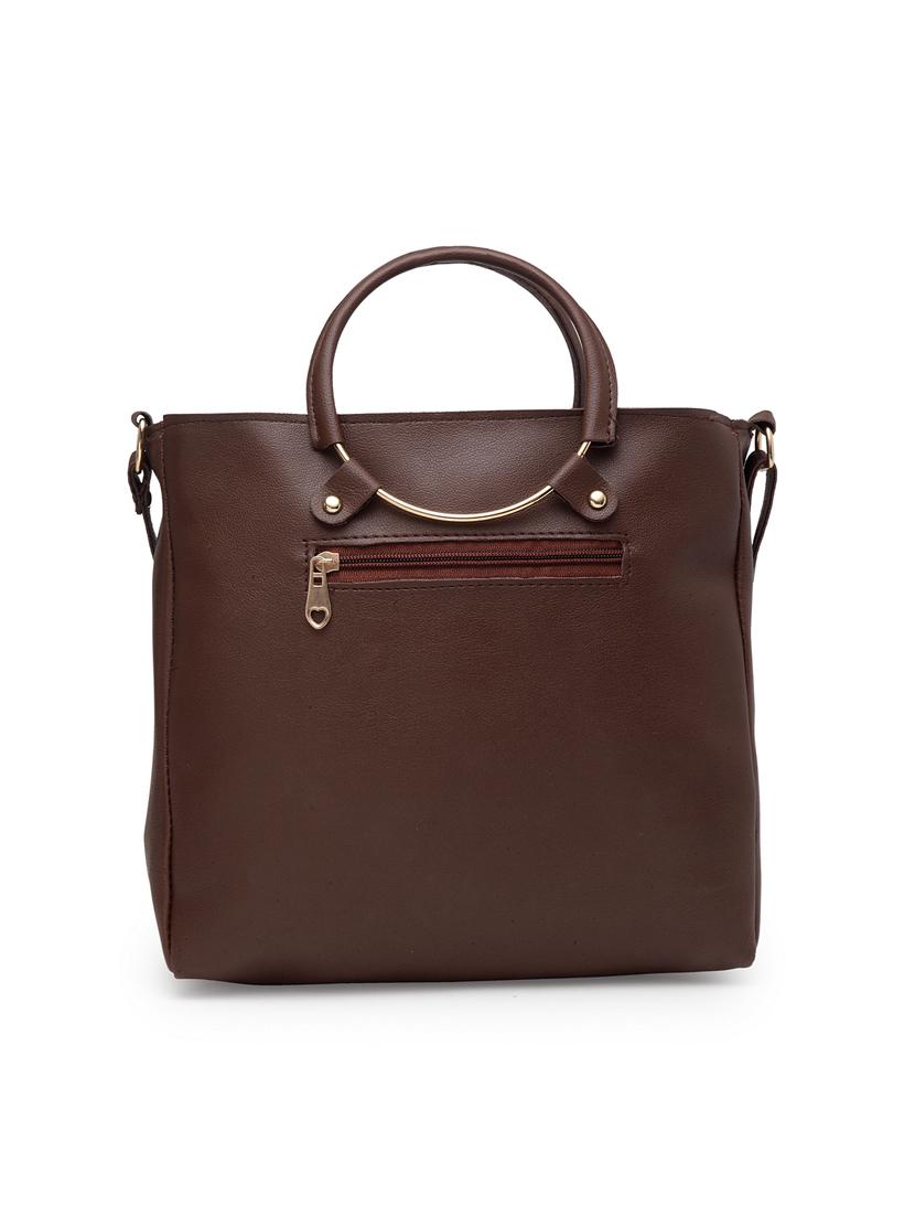 brown leatherette (pu) sling bag - 17240105 - Standard Image - 1