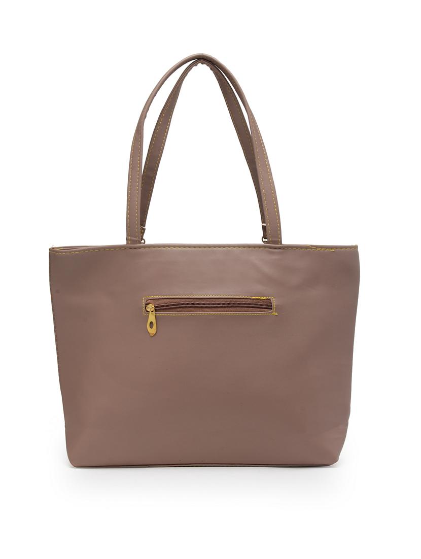 tan leatherette (pu) handbag - 17240201 - Standard Image - 1