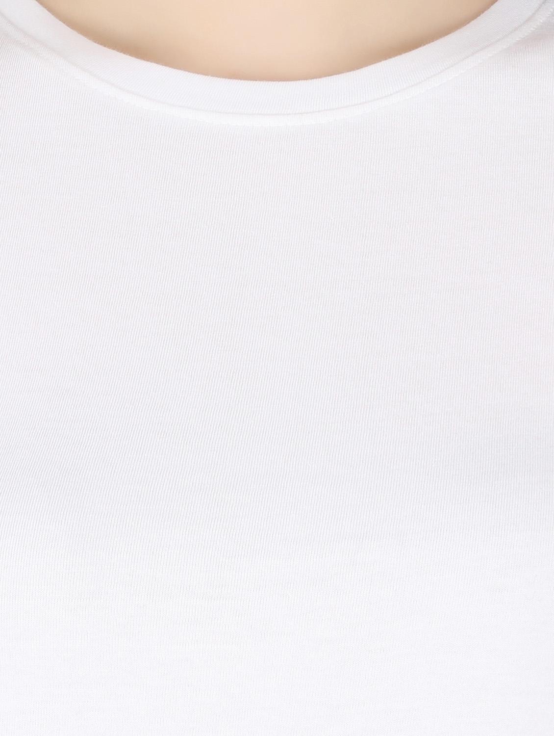 white cotton regular tshirt - 17240574 - Standard Image - 4