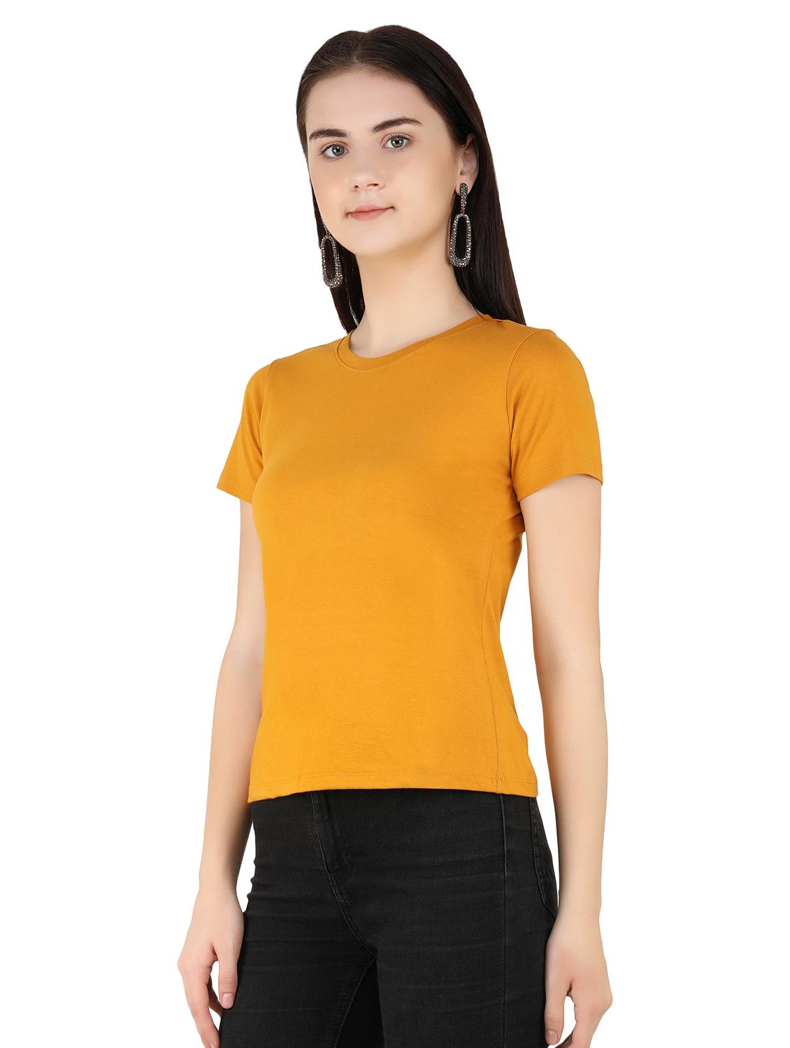 yellow cotton regular tshirt - 17240577 -  Standard Image - 1
