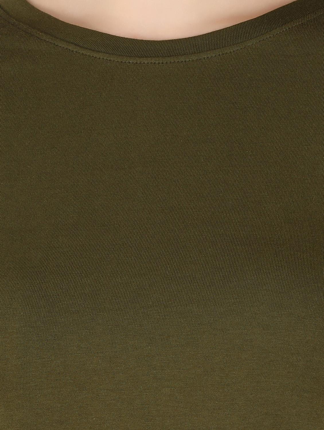 olive cotton regular tshirt - 17240578 - Standard Image - 4