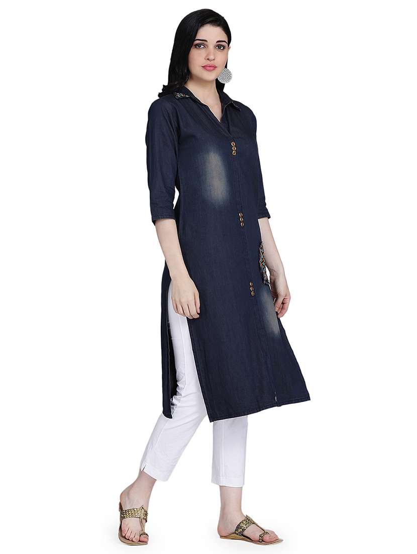 women's straight kurta - 17240831 -  Standard Image - 1