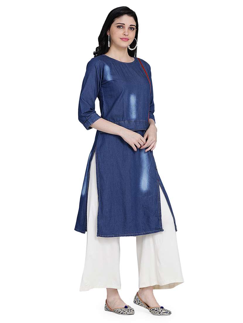 women's straight kurta - 17240836 -  Standard Image - 1
