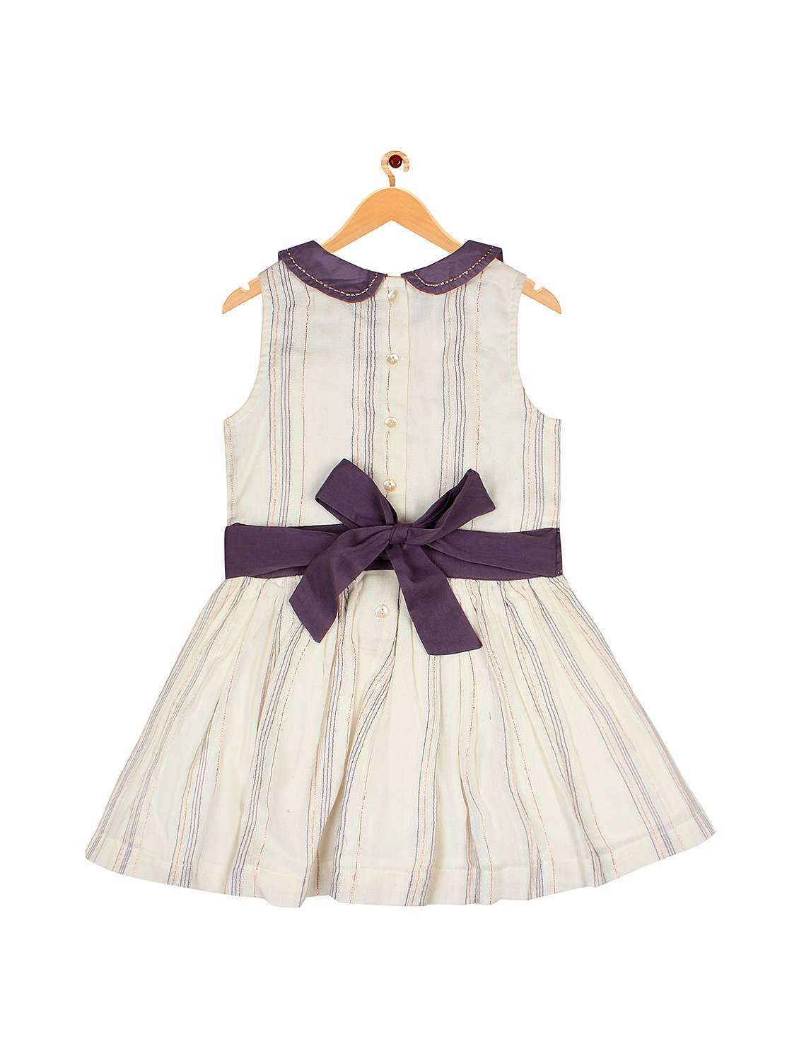 girls peter pan neck sleeveless frock - 17241439 - Standard Image - 1