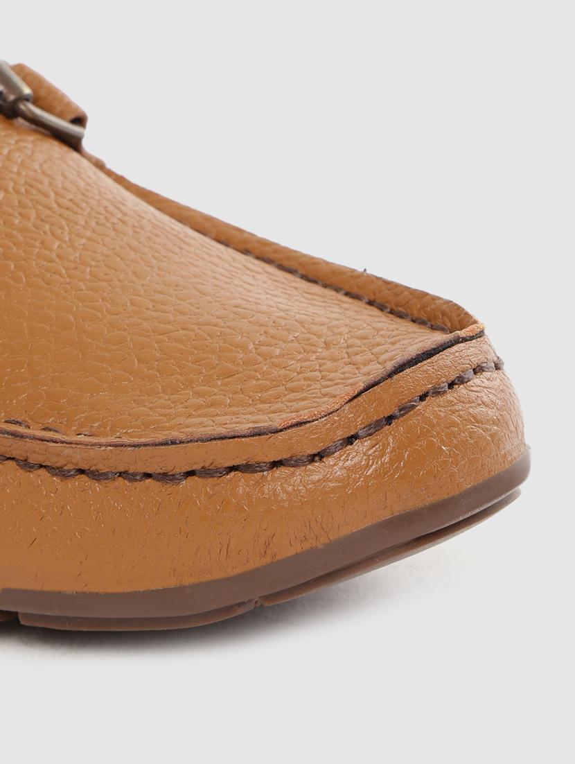 tan leather slip on loafers - 17242282 - Standard Image - 4