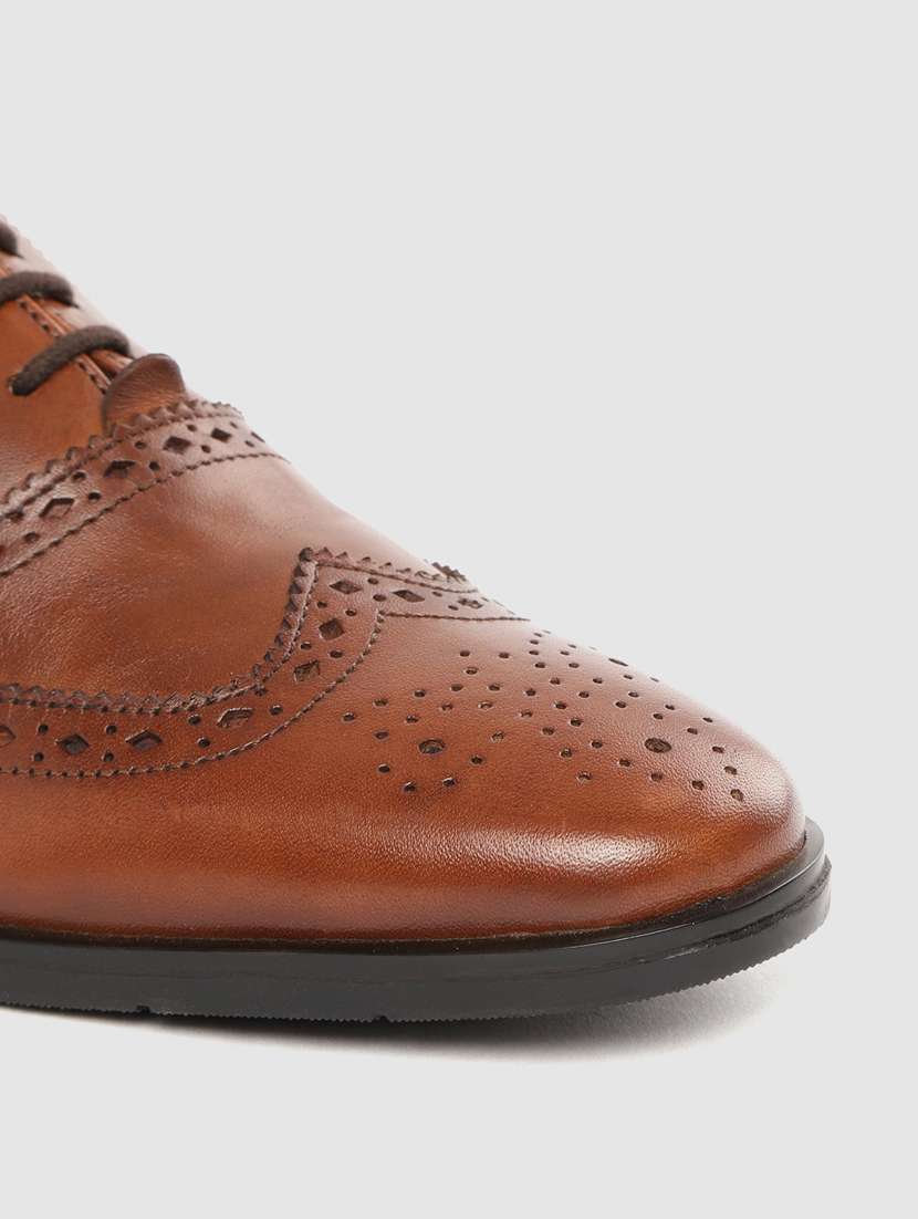 brown lace-up brouges - 17242307 -  Standard Image - 4