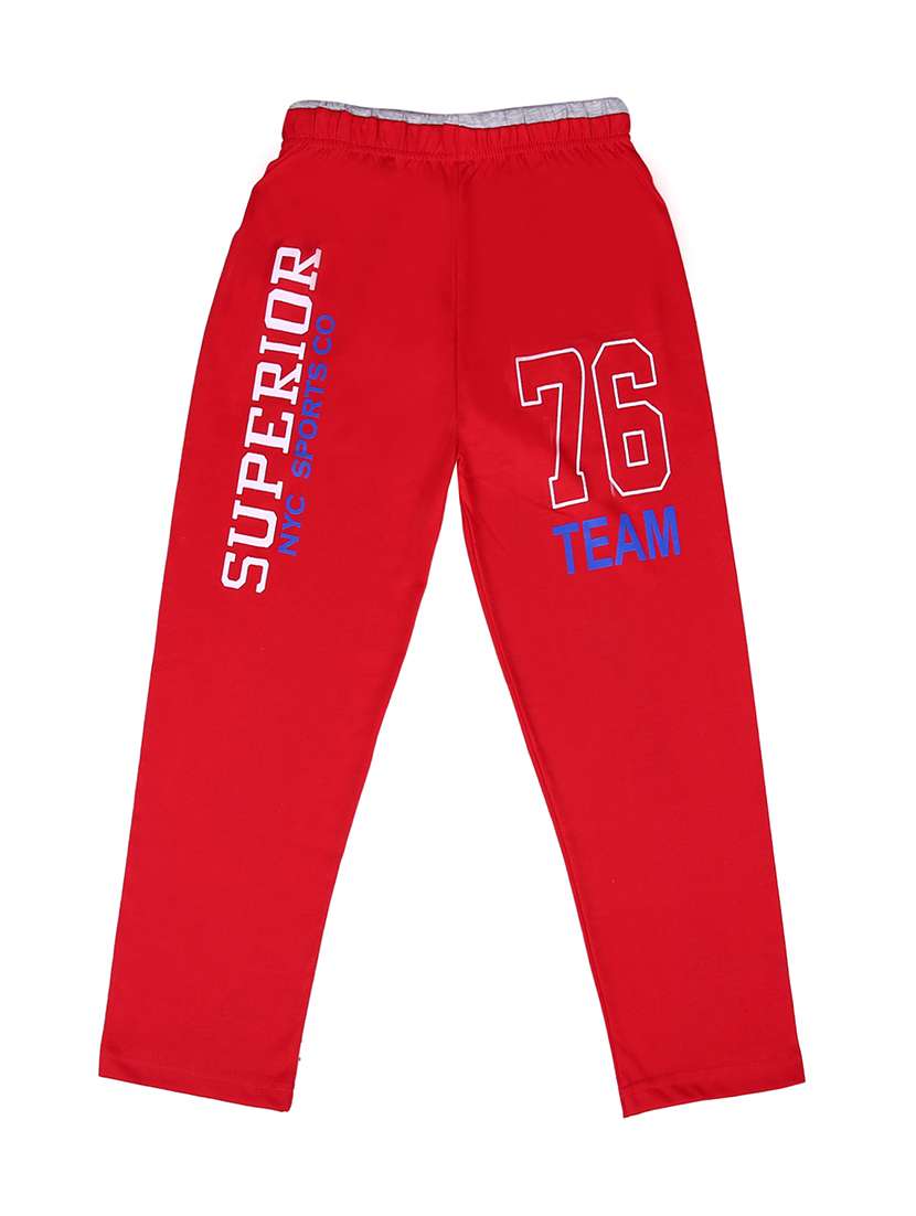 red cotton track wear