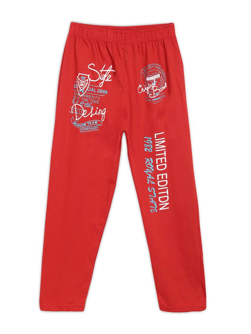 red cotton track wear