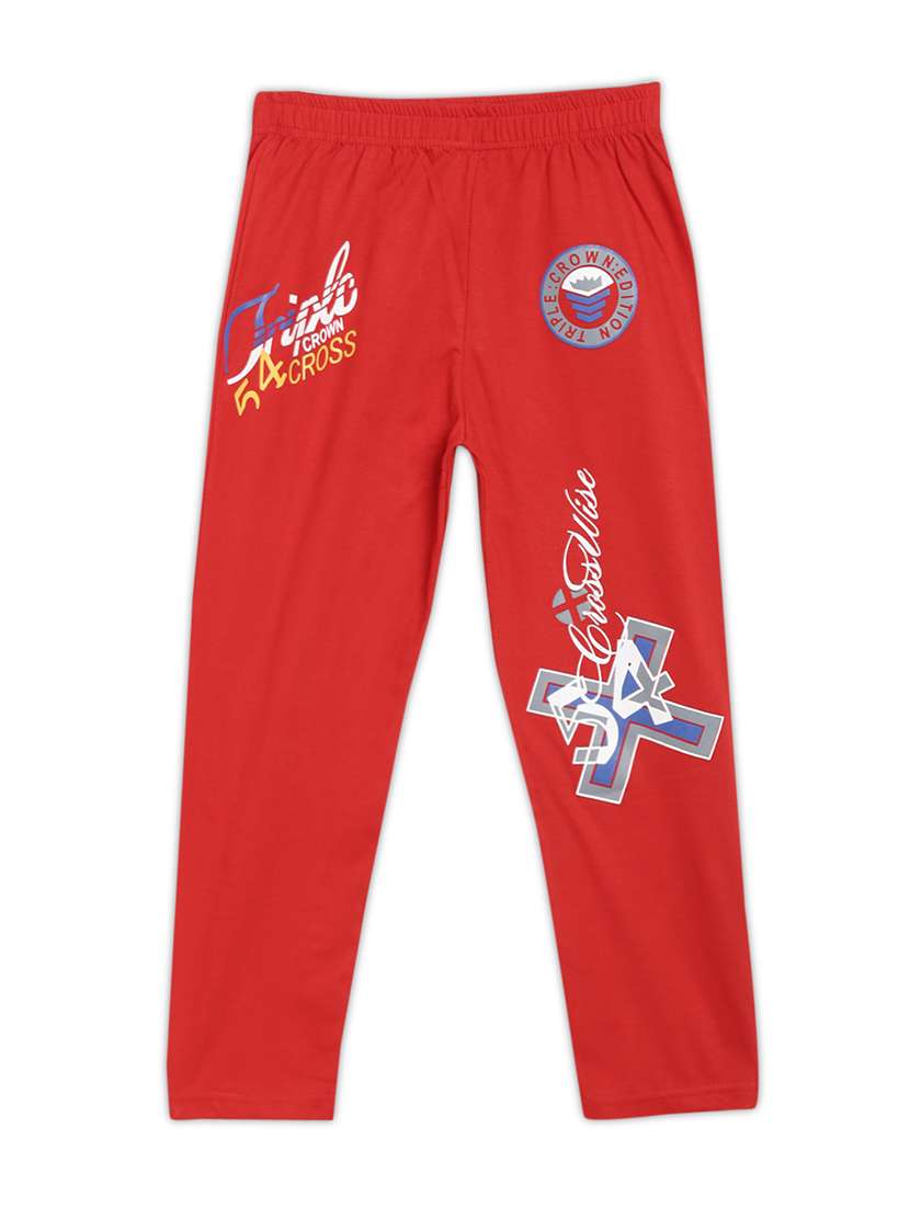 red cotton track wear