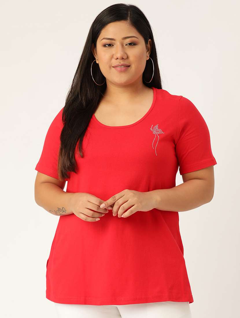 women's plain round neck t-shirt