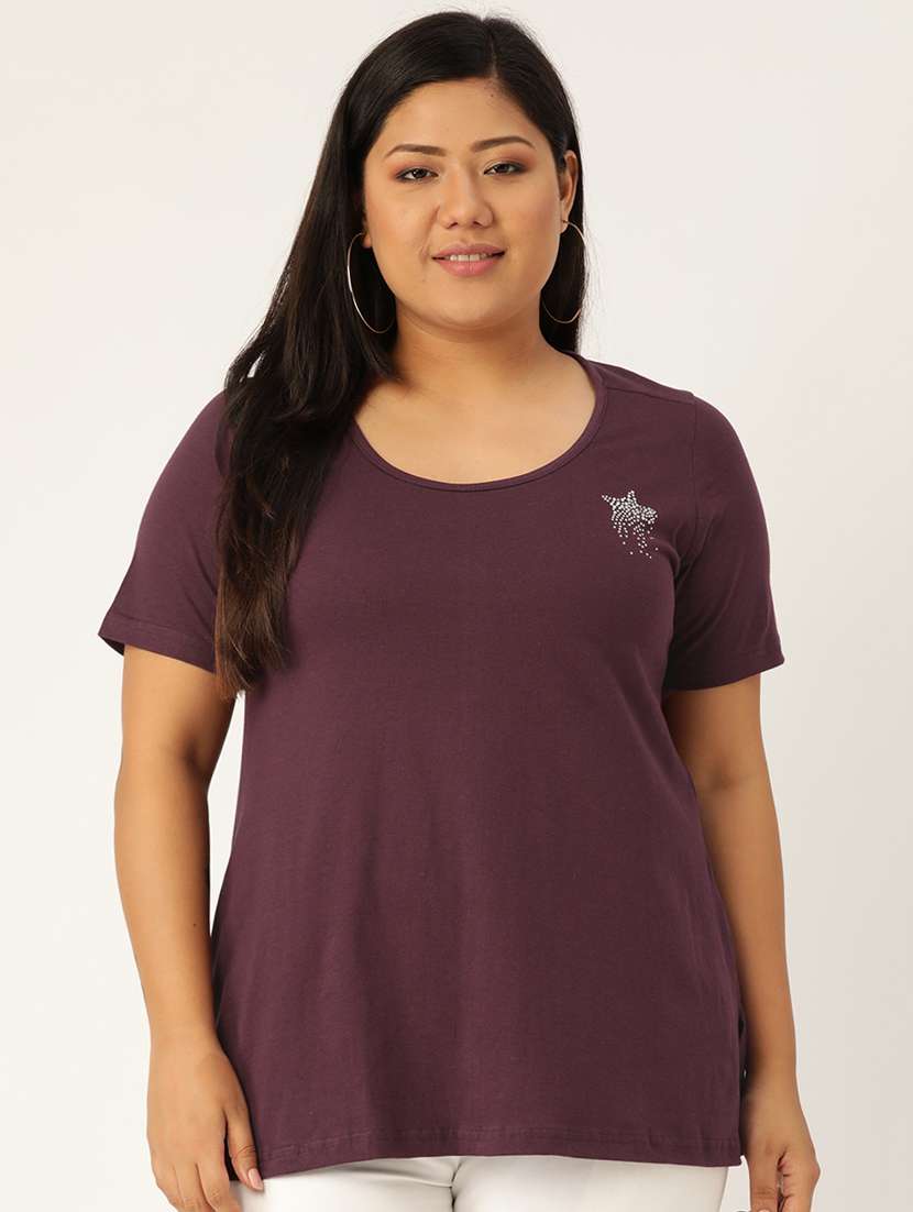 women's plain round neck t-shirt