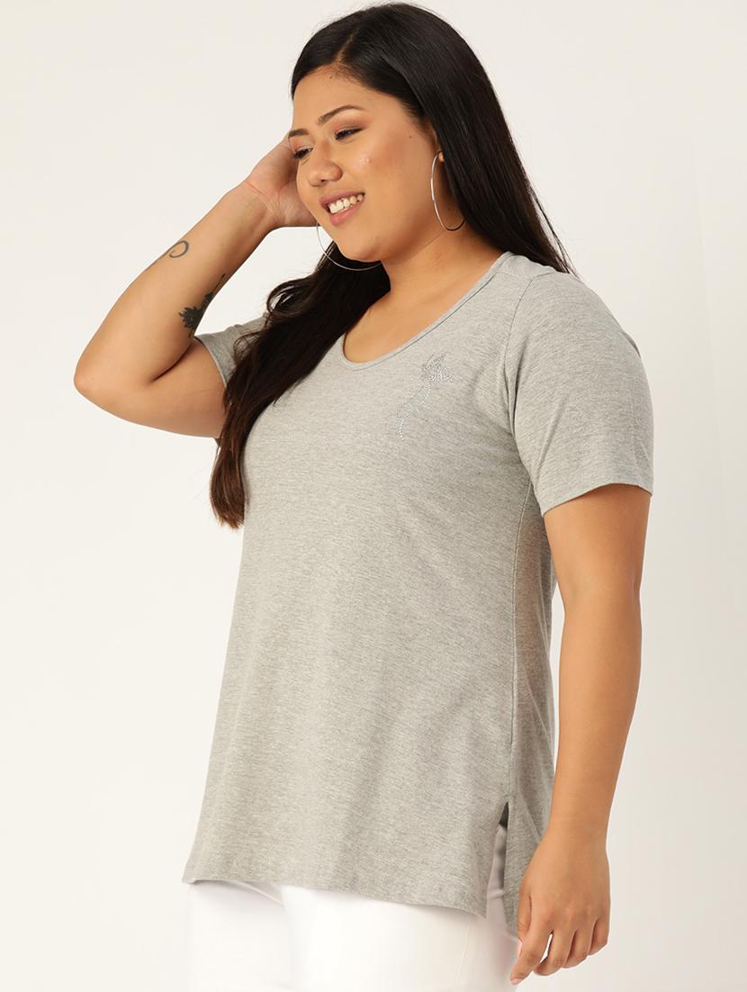 women's plain round neck t-shirt - 17244176 -  Standard Image - 1