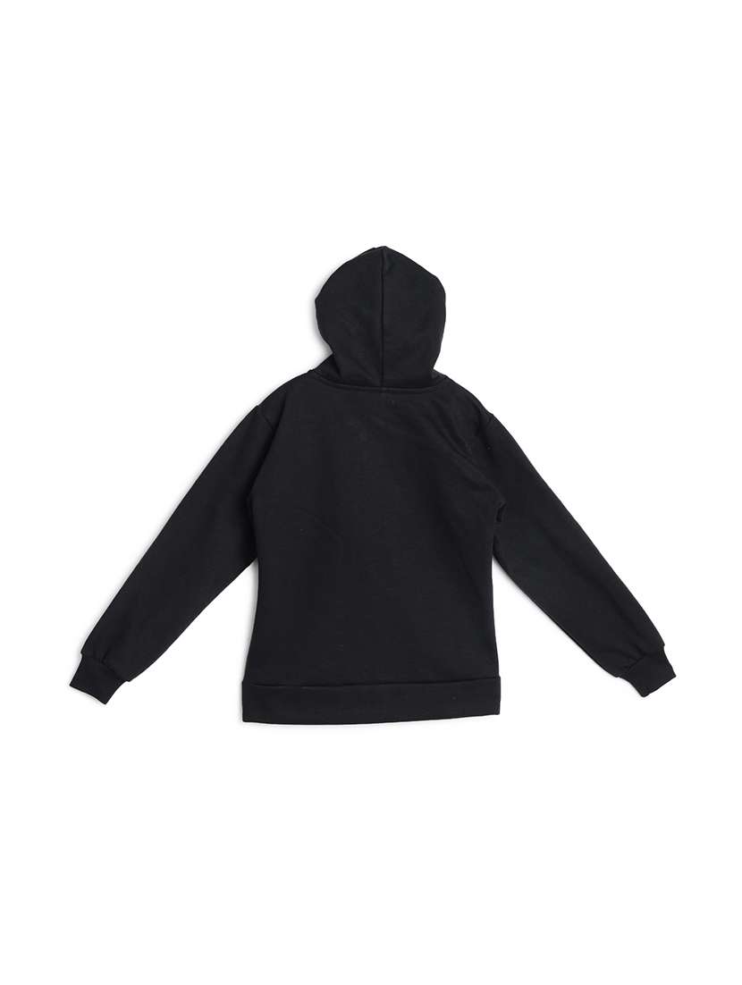 chest print hood neck sweatshirt - 17244371 -  Standard Image - 1