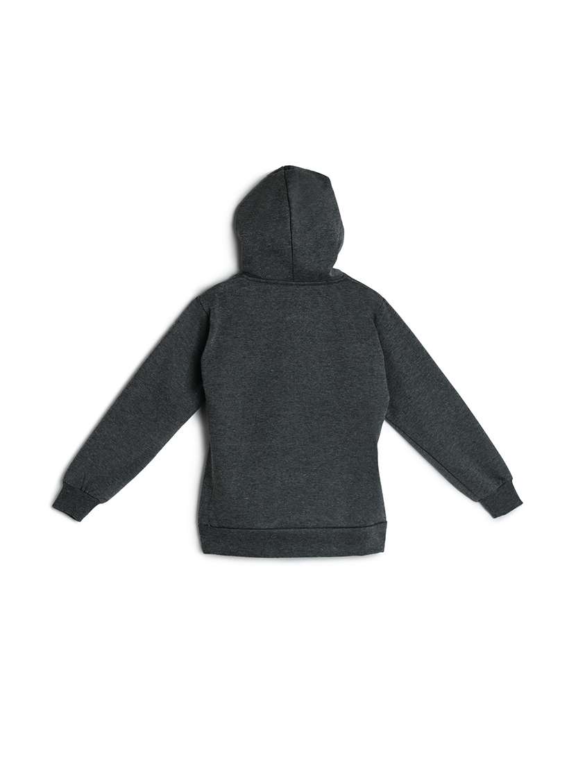 chest print hood neck sweatshirt - 17244375 -  Standard Image - 1