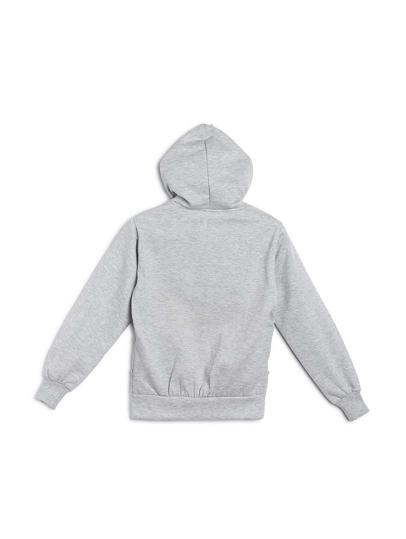 front print hood neck sweatshirt - 17244381 -  Standard Image - 1