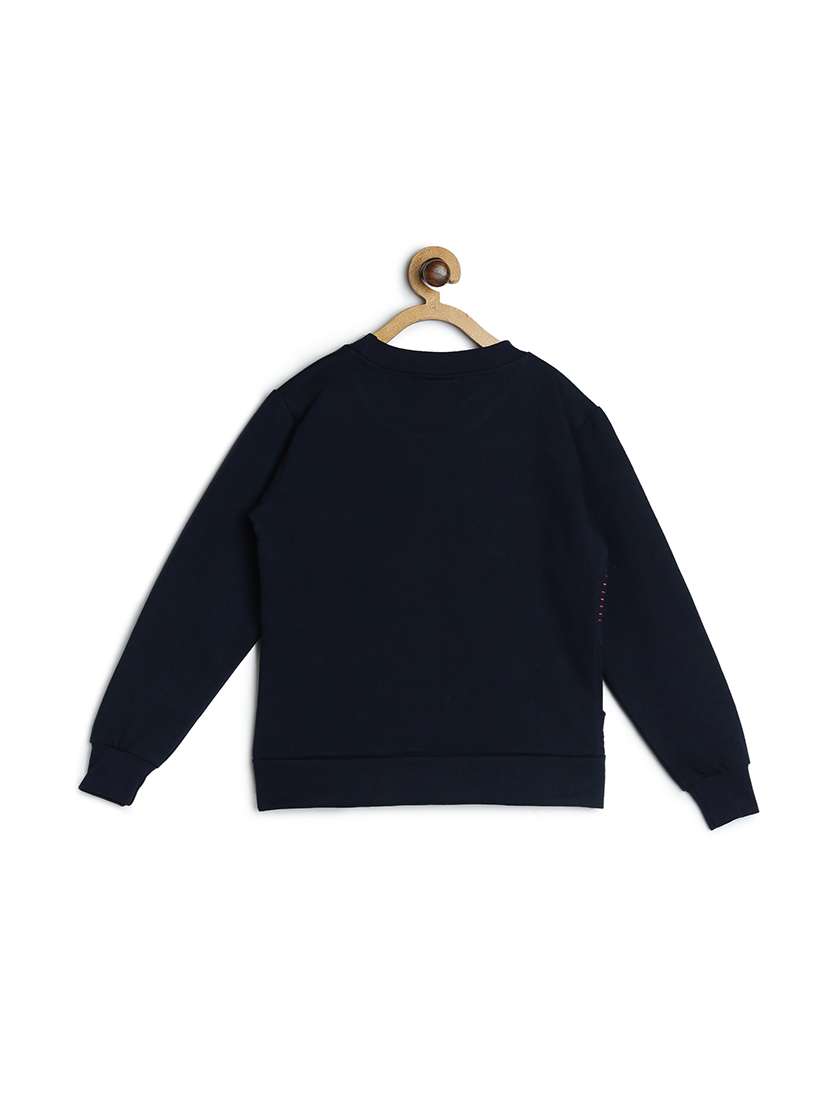 chest print crew neck sweatshirt - 17244387 -  Standard Image - 1