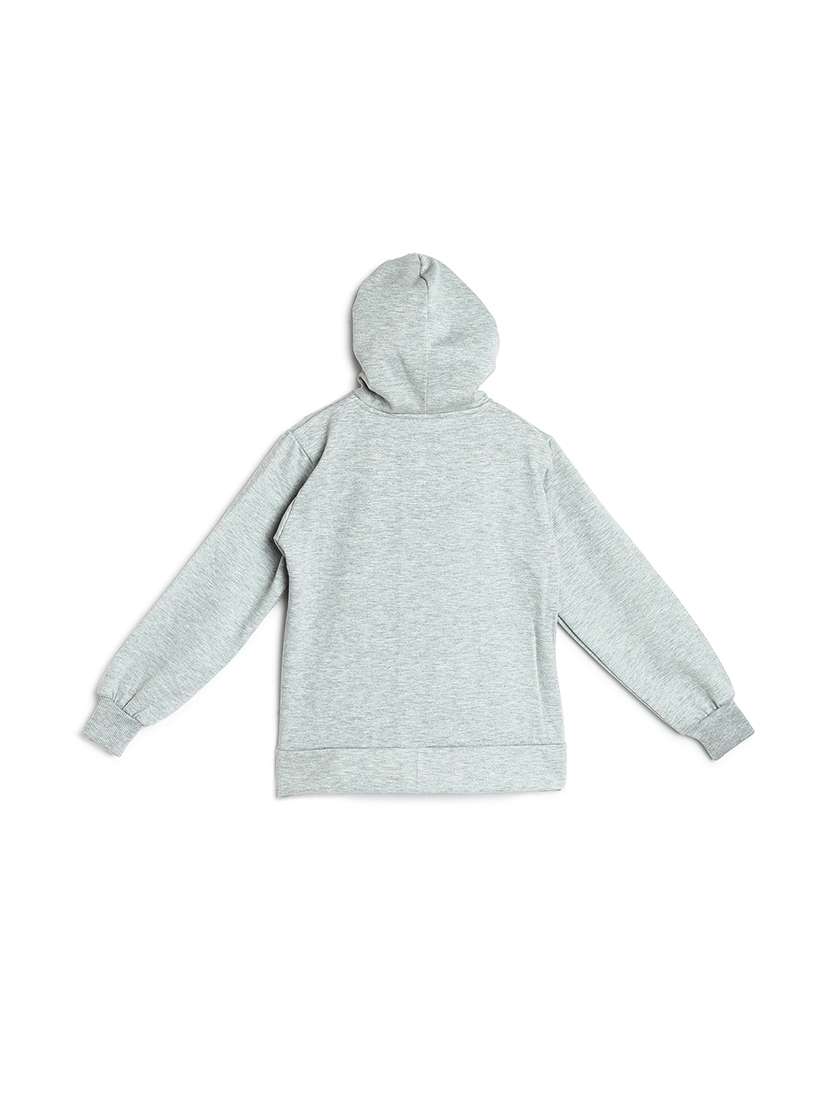 girls solid long sleeve hooded sweatshirt - 17244426 -  Standard Image - 1